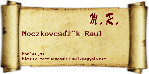 Moczkovcsák Raul névjegykártya
